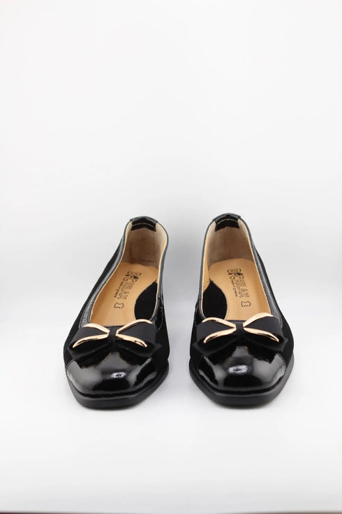 DFC Relax Wedge Heel Bow Accent Loafers
